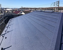 施工事例：施工後（ガルバリウム鋼板カバー工法）